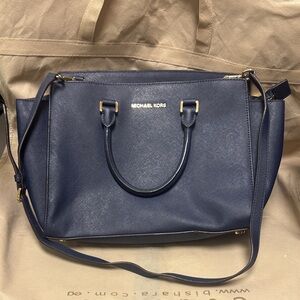 Michael Kors Dark Blue Satchel Bag